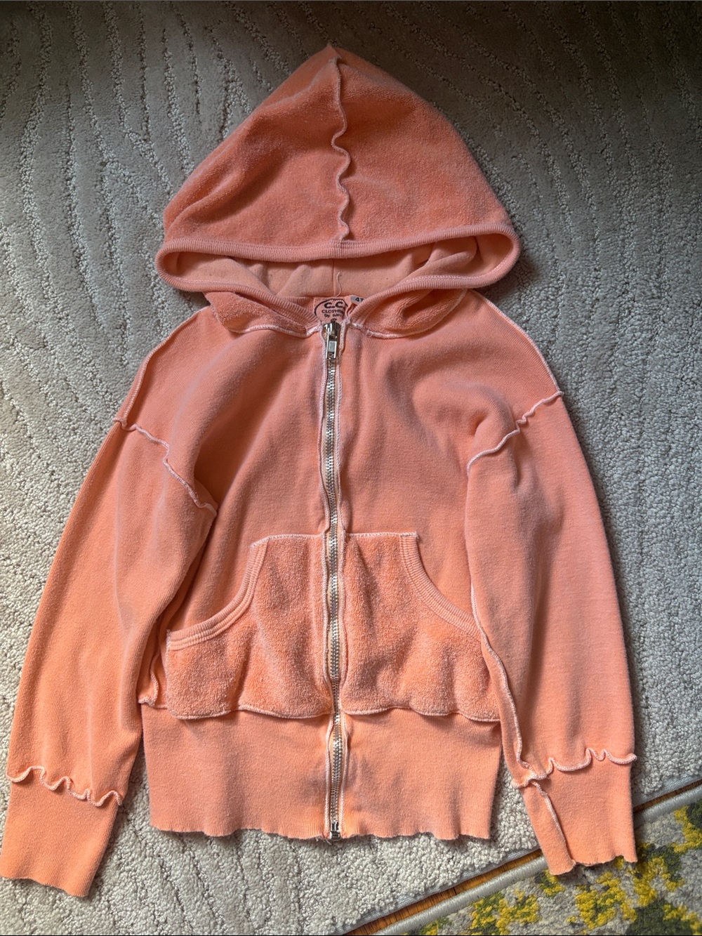 Y2K Vintage C.C. Clothing by sami terry cloth patch hoodie